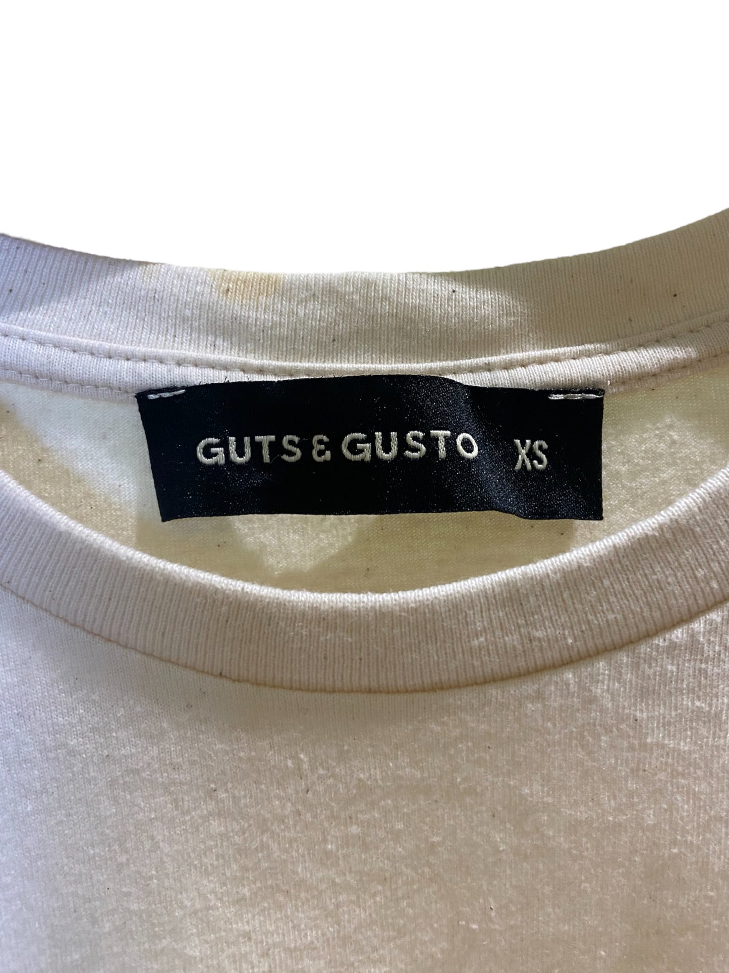 T-shirt blanc et rose Guts&Gusto (XS)