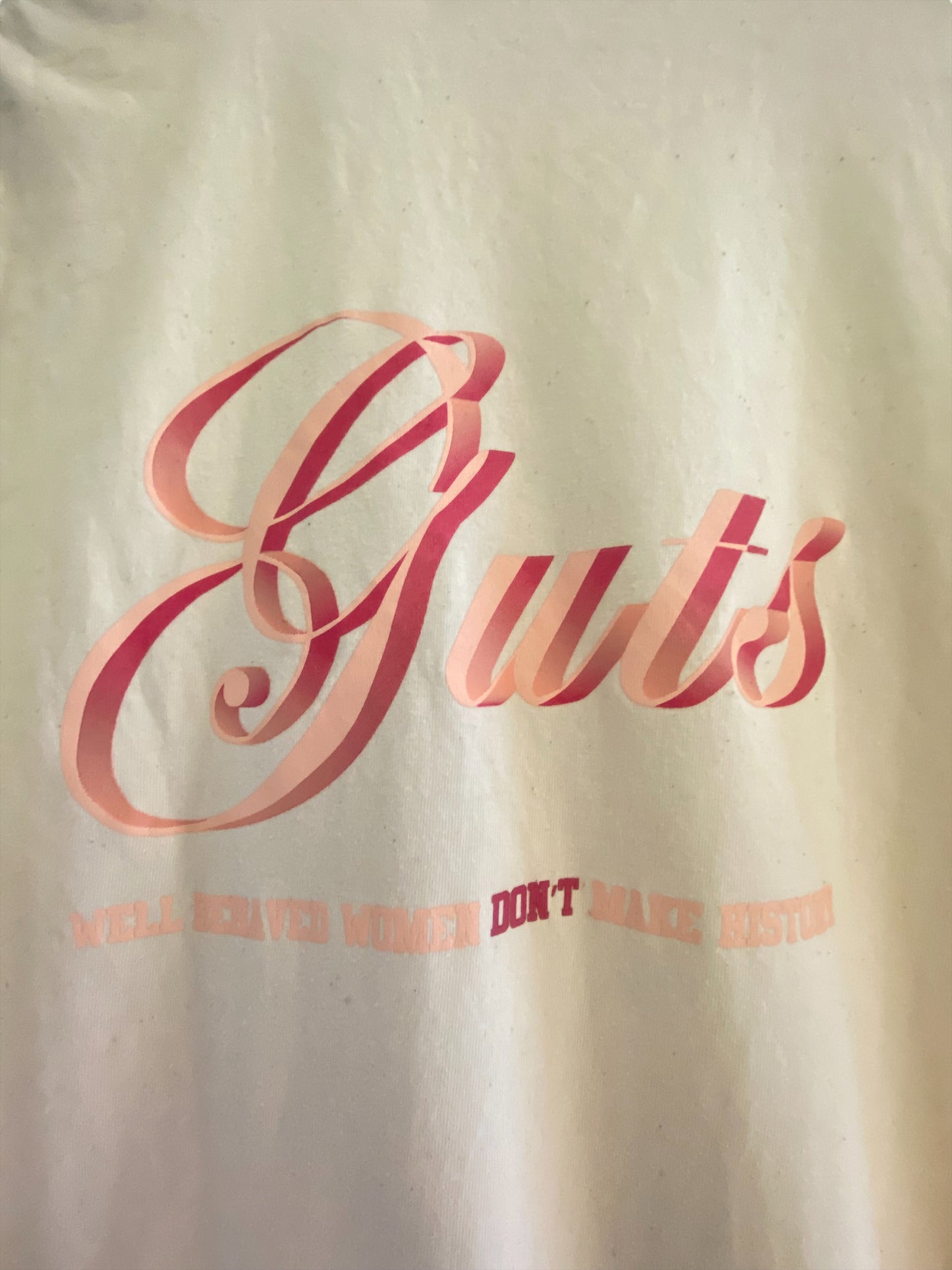 T-shirt blanc et rose Guts&Gusto (XS)