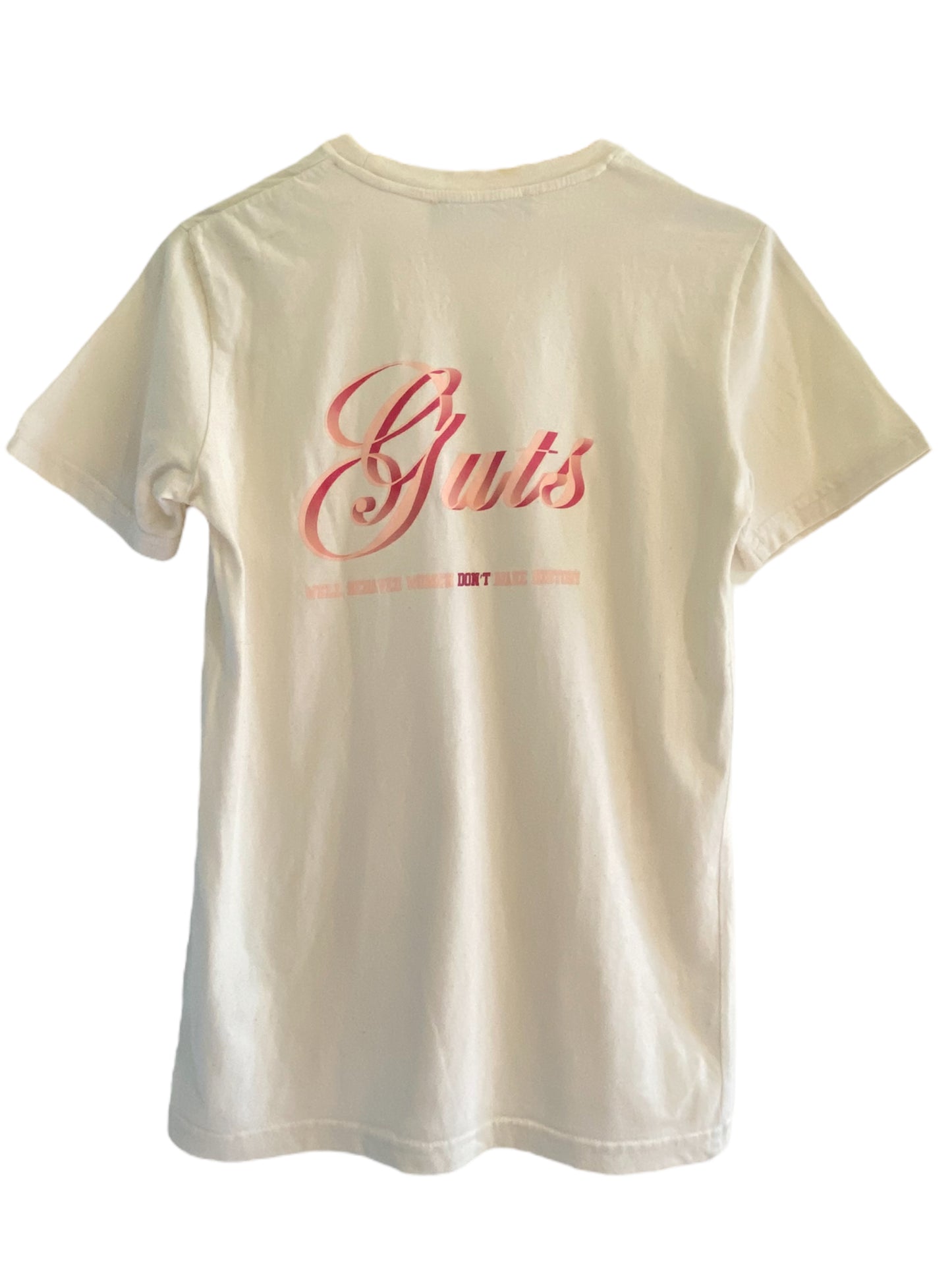 T-shirt blanc et rose Guts&Gusto (XS)